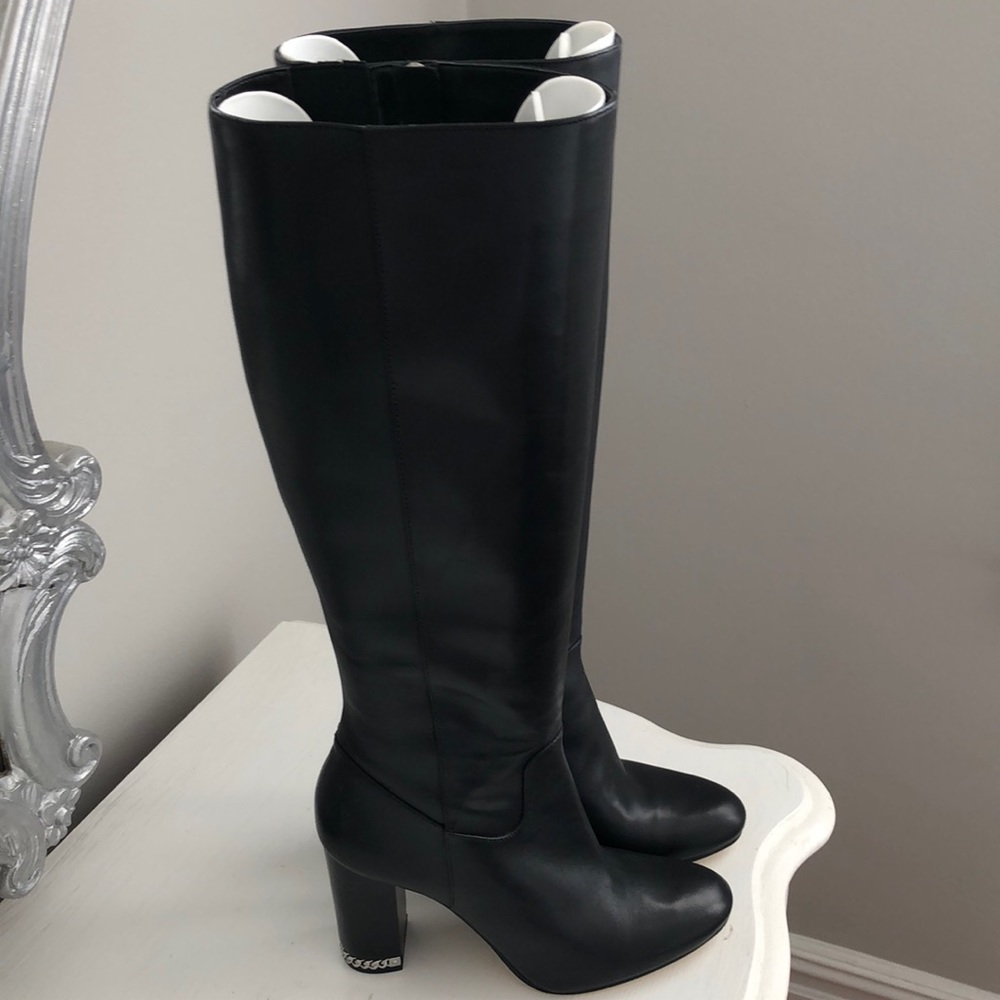 Black leather tall boots from Michael Kors size9